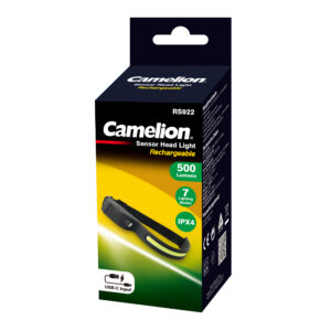 CAMELION RS922-CBH - 5+3W LED Sensor Kopflampe wiederaufladbar