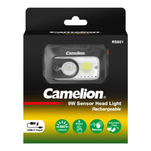 CAMELION RS921-CBH - 9W Sensor Kopflampe wiederaufladbar