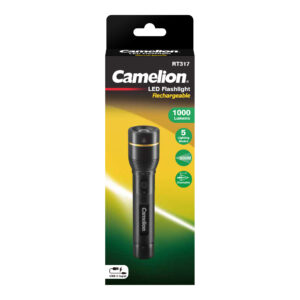 CAMELION RT317-CBH – Wiederaufladbare Taschenlampe 10 W, schwarz